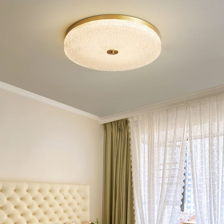 Frost Textured Glass LED Flush Mount Ceiling Light