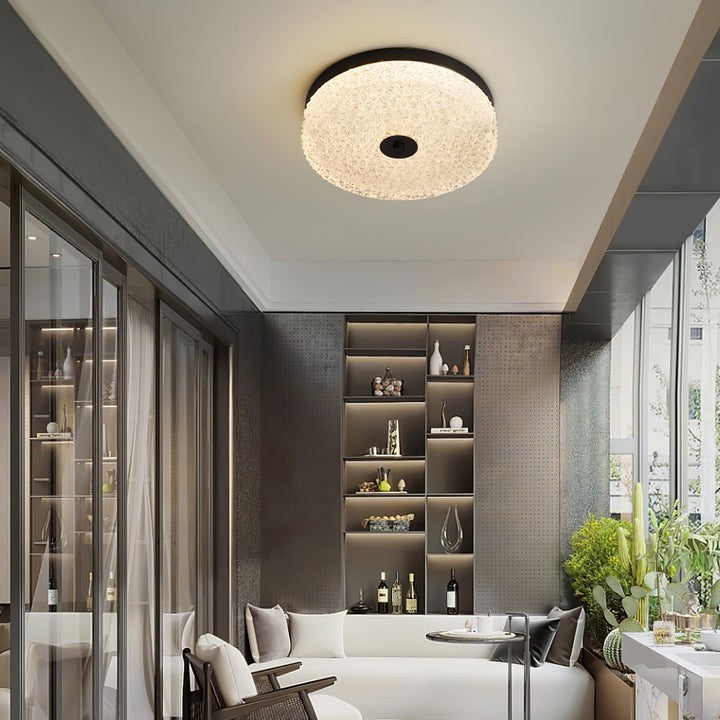 Frost Textured Glass LED Flush Mount Ceiling Light