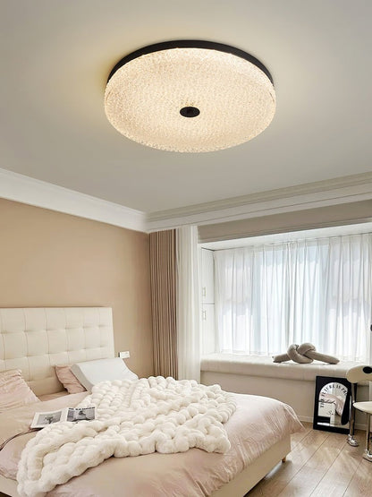 Frost Textured Glass LED Flush Mount Ceiling Light