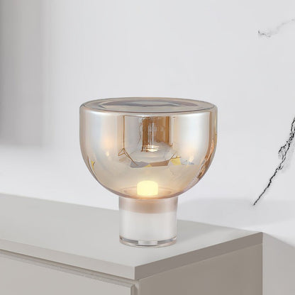 Frozen Cone Glass LED Table Lamp