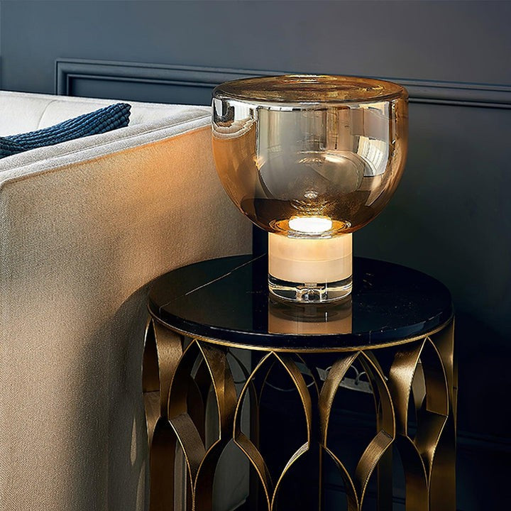 Frozen Cone Glass LED Table Lamp