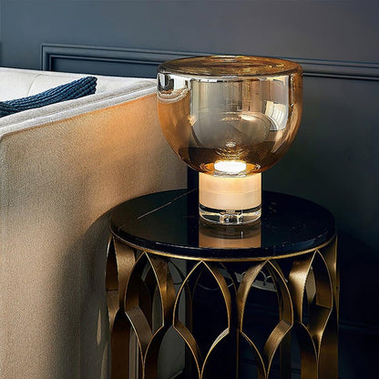 Frozen Cone Glass LED Table Lamp