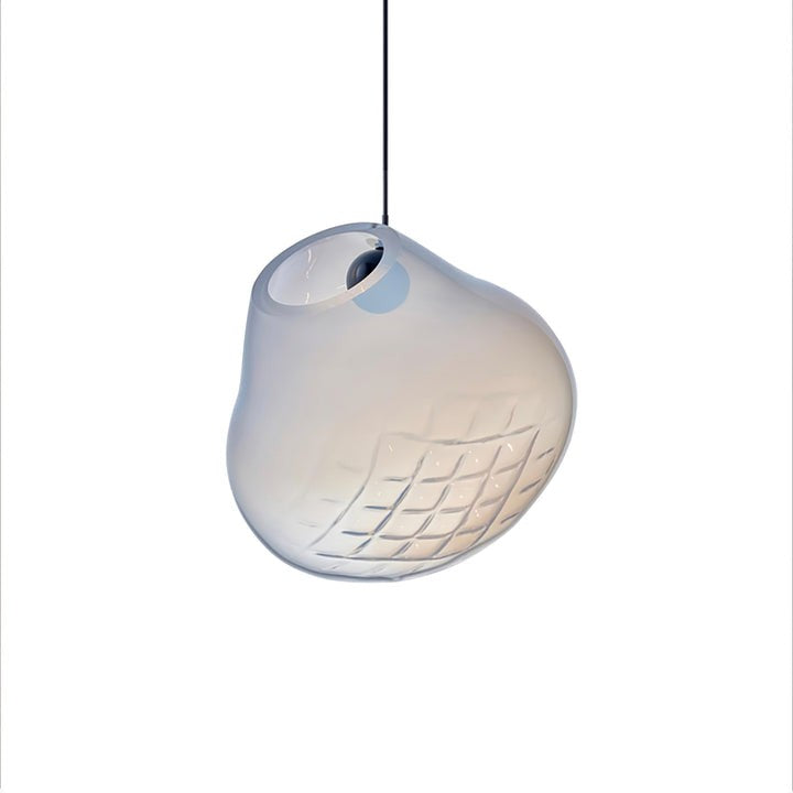 Geometric Blown-Glass Grid Pendant Light