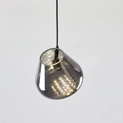 Geometric Blown-Glass Grid Pendant Light