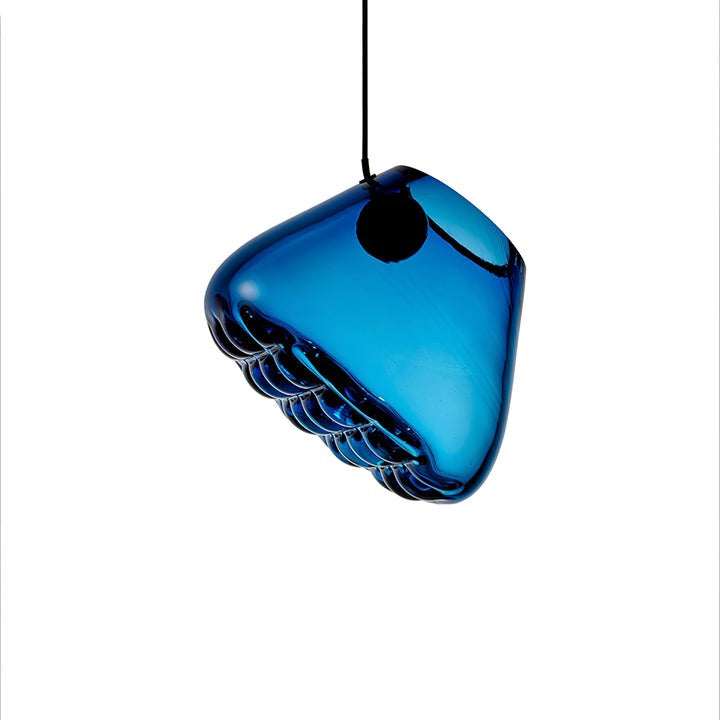 Geometric Blown-Glass Grid Pendant Light
