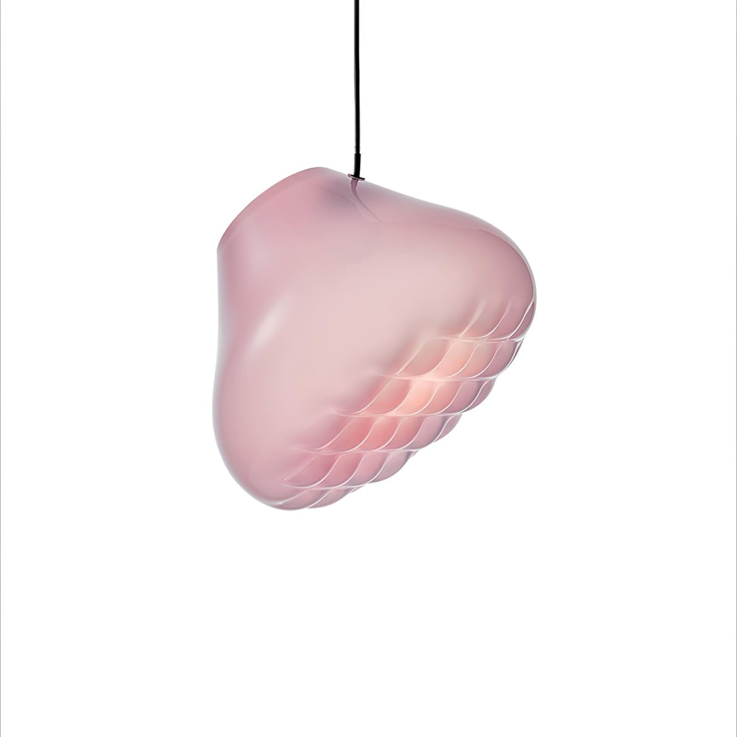 Geometric Blown-Glass Grid Pendant Light