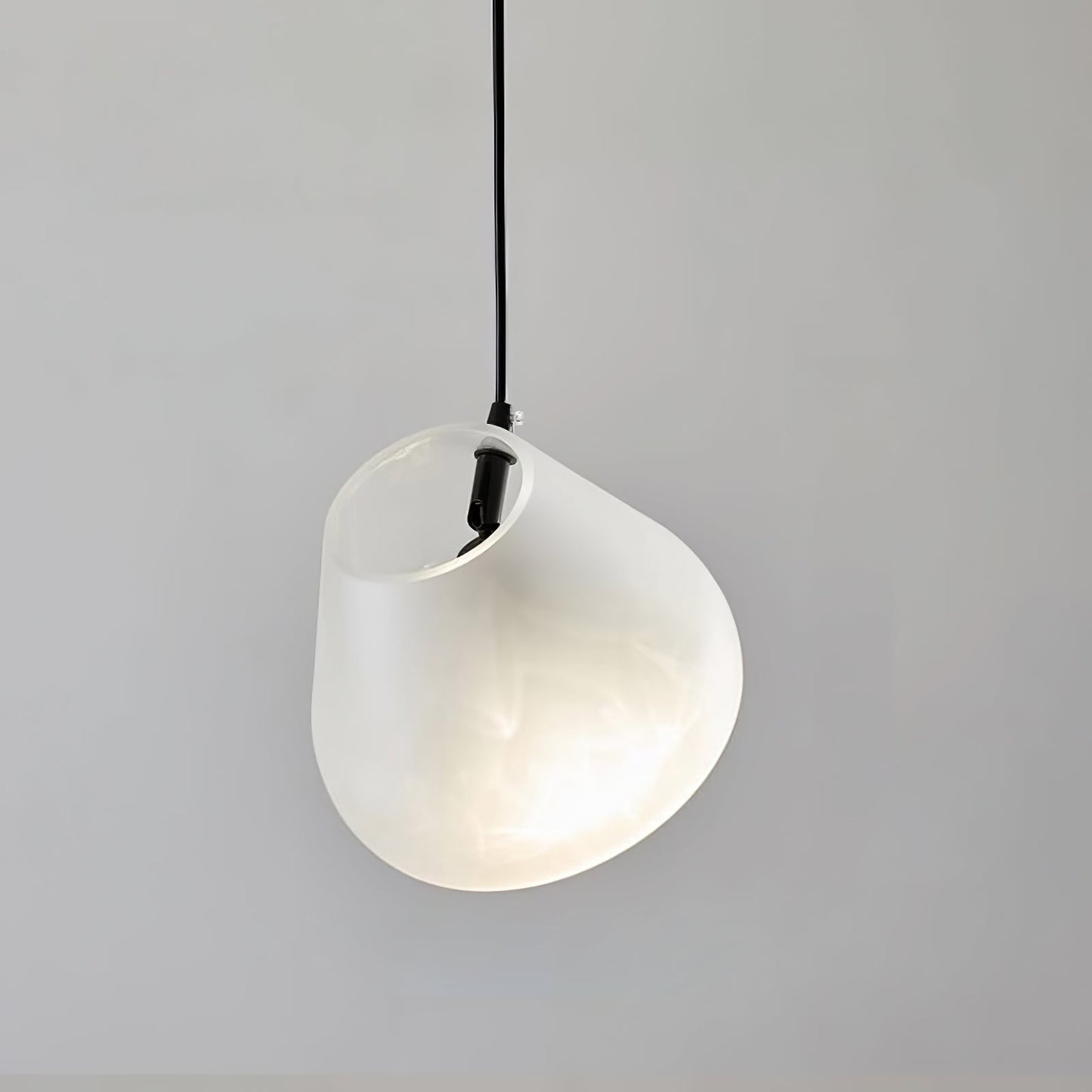 Geometric Blown-Glass Grid Pendant Light