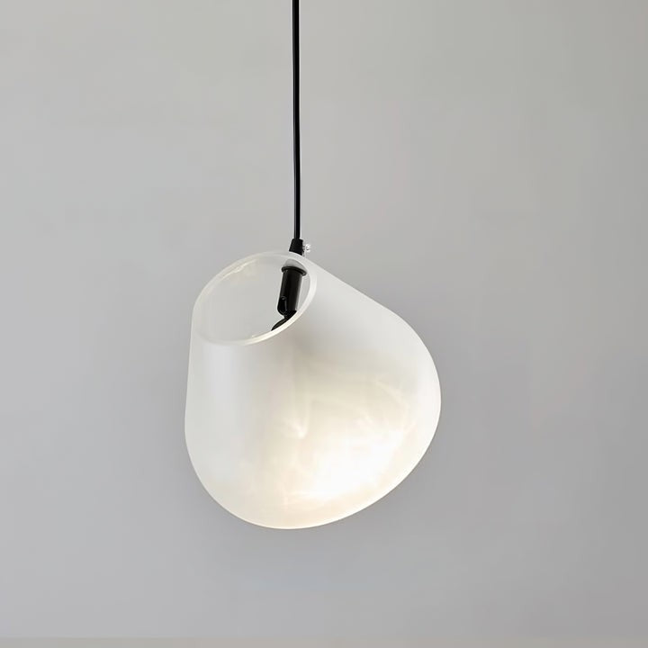 Geometric Blown-Glass Grid Pendant Light