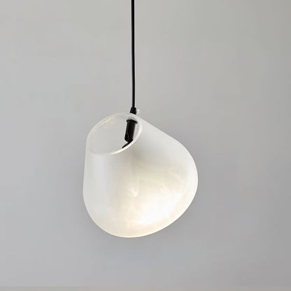 Geometric Blown-Glass Grid Pendant Light