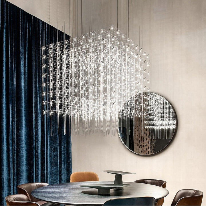 Geometric LED Cube Pendant Light