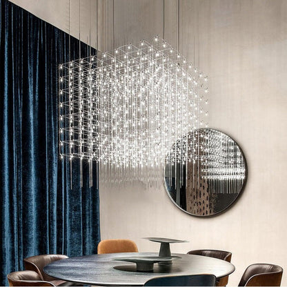 Geometric LED Cube Pendant Light