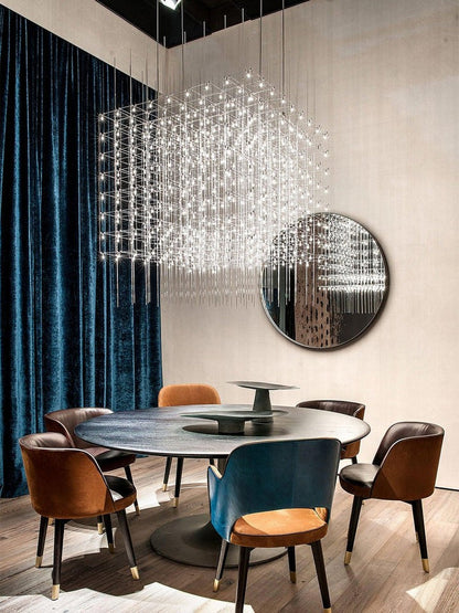 Geometric LED Cube Pendant Light