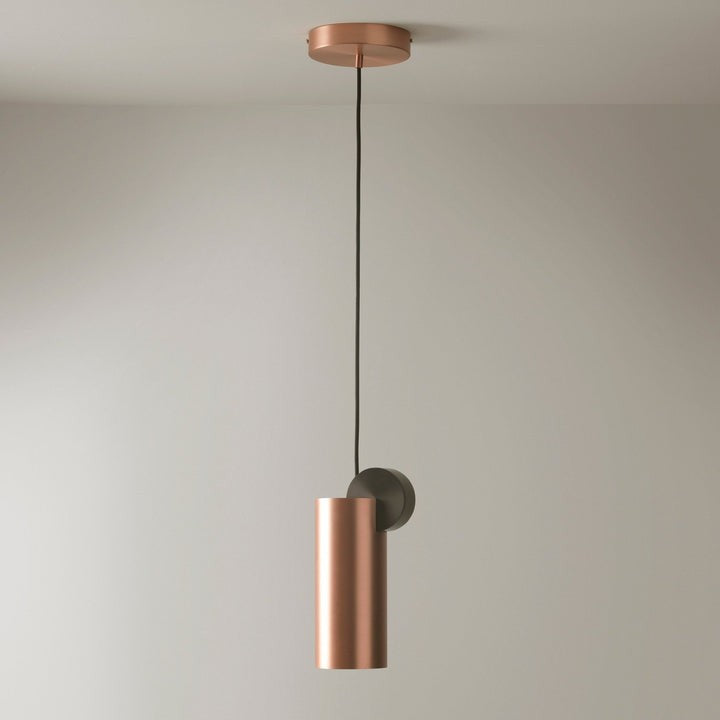 Geometric LED Pendant Light in Brass & Black Finish