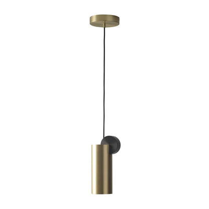 Geometric LED Pendant Light in Brass & Black Finish