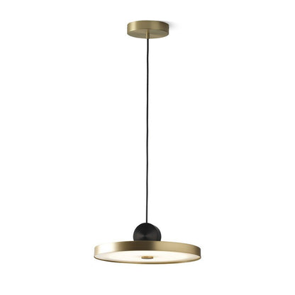 Geometric LED Pendant Light in Brass & Black Finish