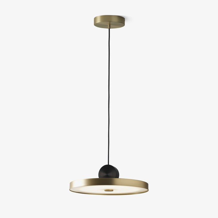 Geometric LED Pendant Light in Brass & Black Finish