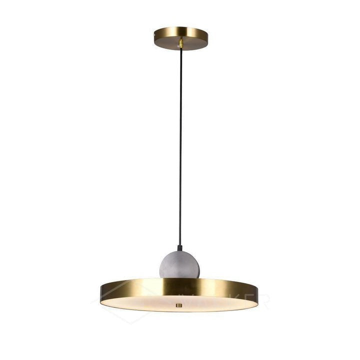 Geometric LED Pendant Light in Brass & Black Finish