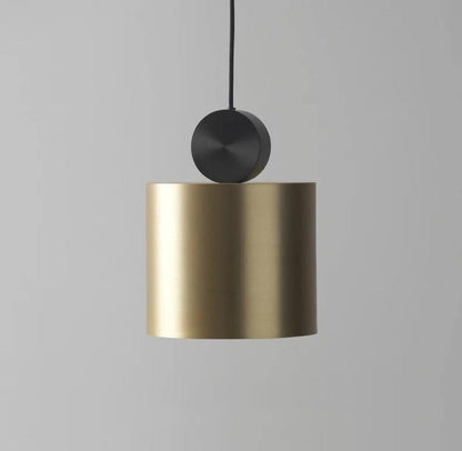 Geometric LED Pendant Light in Brass & Black Finish