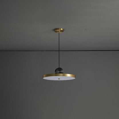 Geometric LED Pendant Light in Brass & Black Finish