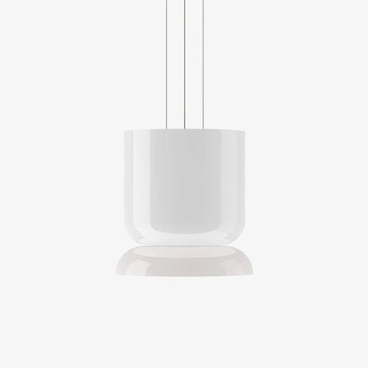 Geometric White Glass LED Pendant Light
