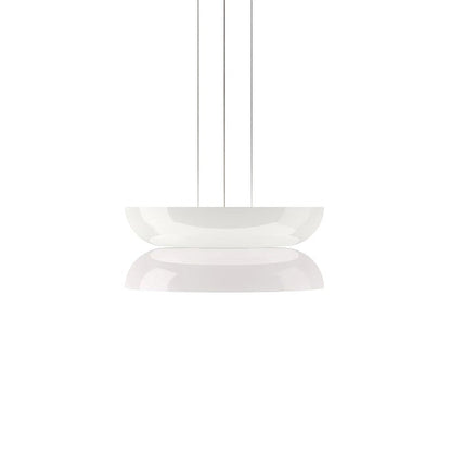 Geometric White Glass LED Pendant Light