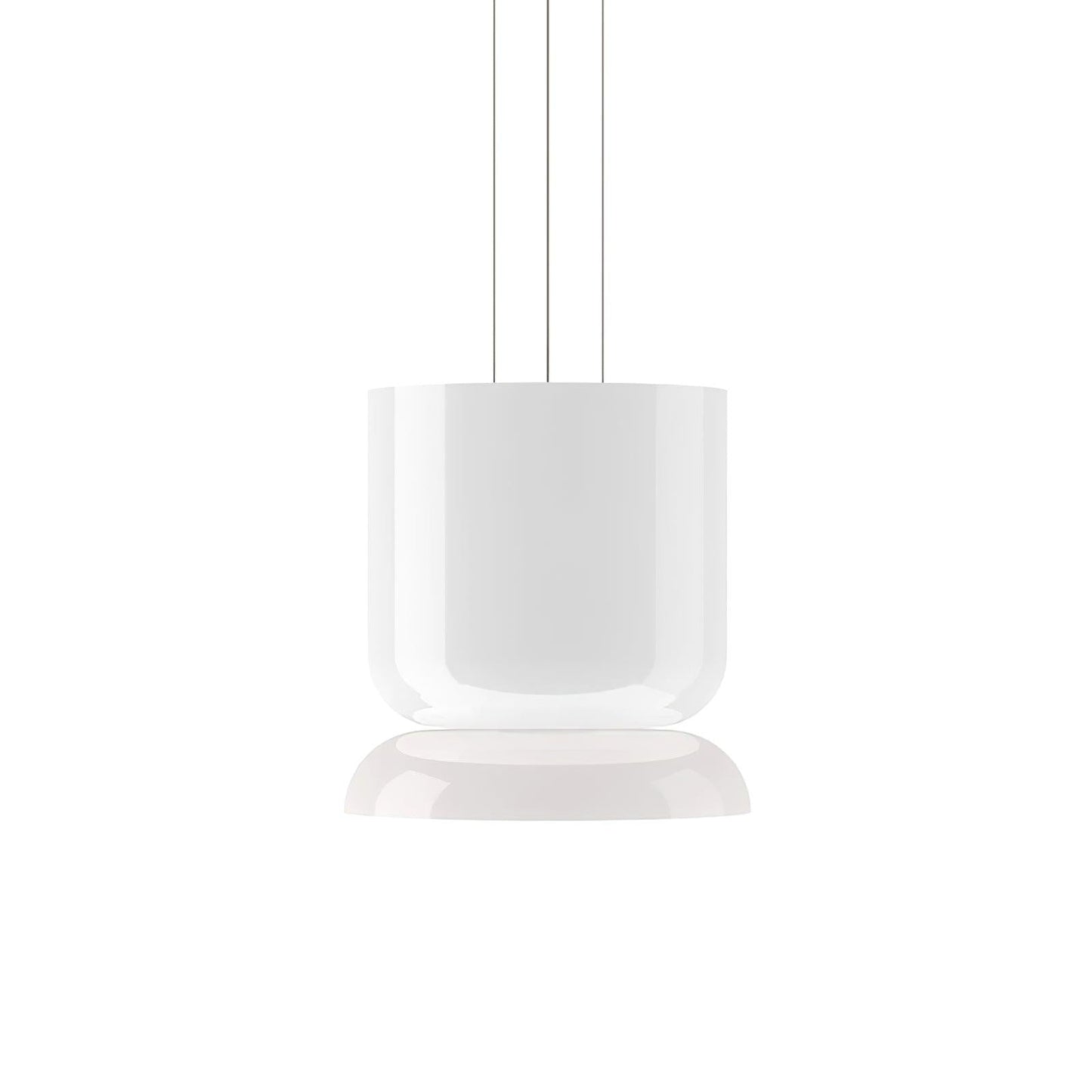 Geometric White Glass LED Pendant Light