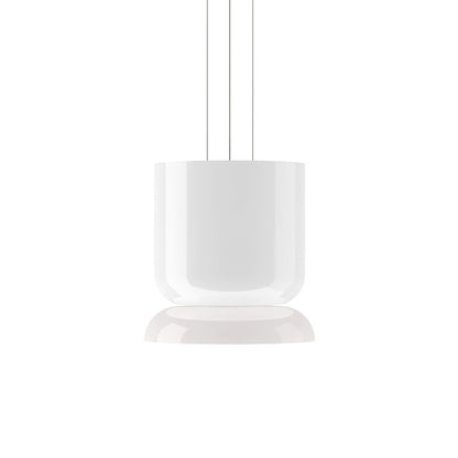 Geometric White Glass LED Pendant Light