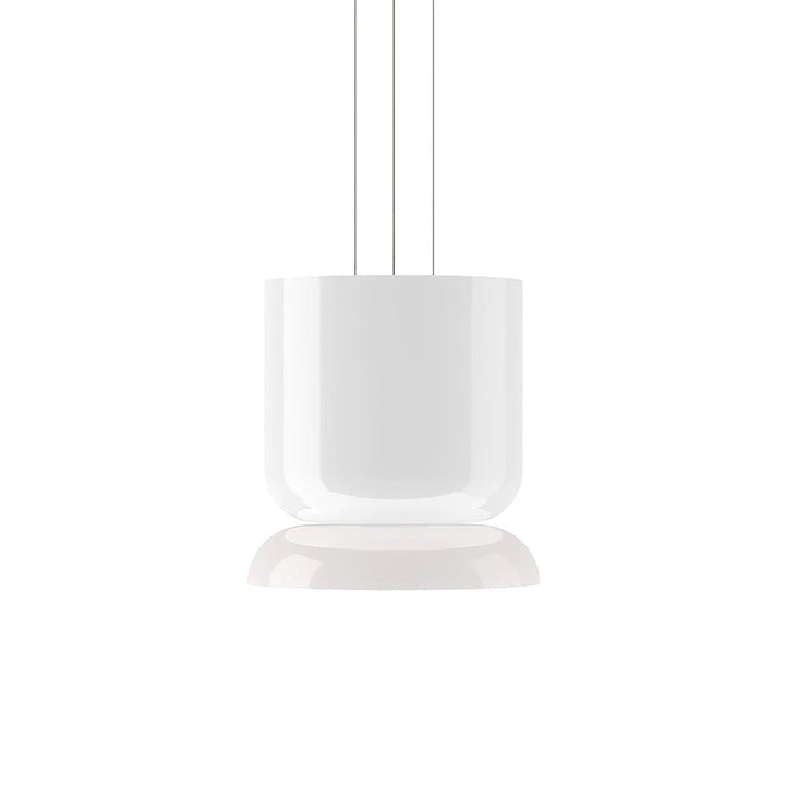 Geometric White Glass LED Pendant Light