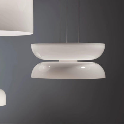 Geometric White Glass LED Pendant Light