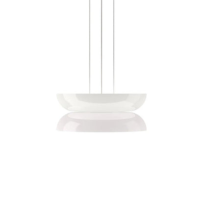 Geometric White Glass LED Pendant Light