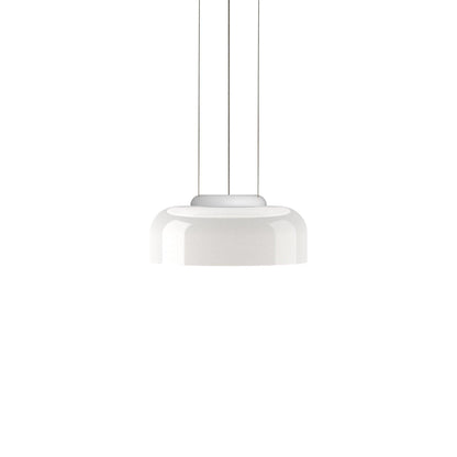 Geometric White Glass LED Pendant Light
