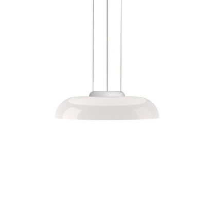 Geometric White Glass LED Pendant Light