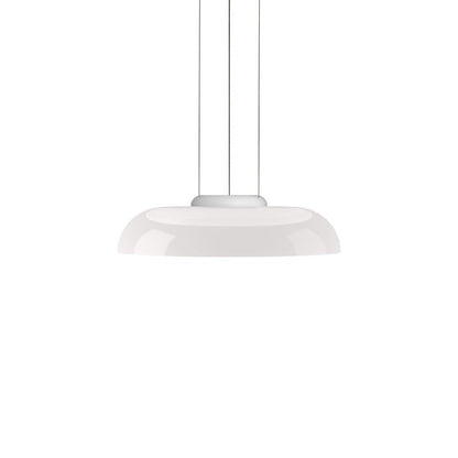 Geometric White Glass LED Pendant Light