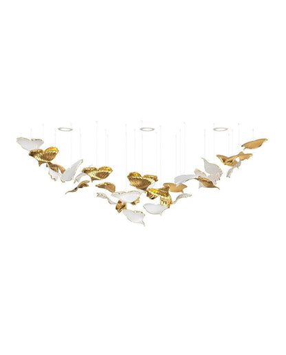Gilded Opal Ginkgo LED Chandelier