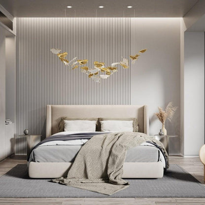 Gilded Opal Ginkgo LED Chandelier