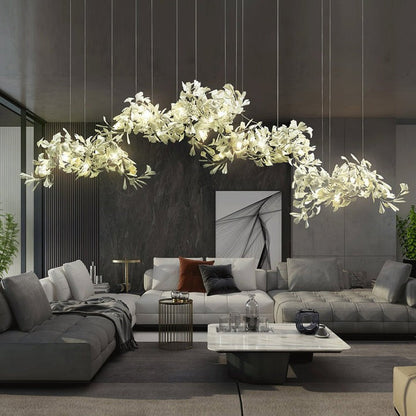 Gingko Leaf Chandelier – Modern Pendant Lighting Fixture