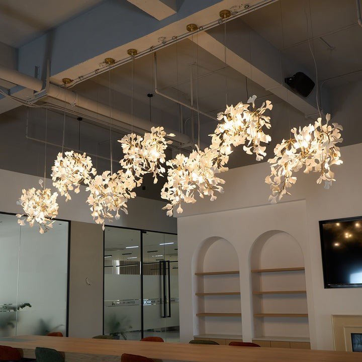 Gingko Leaf Chandelier – Modern Pendant Lighting Fixture