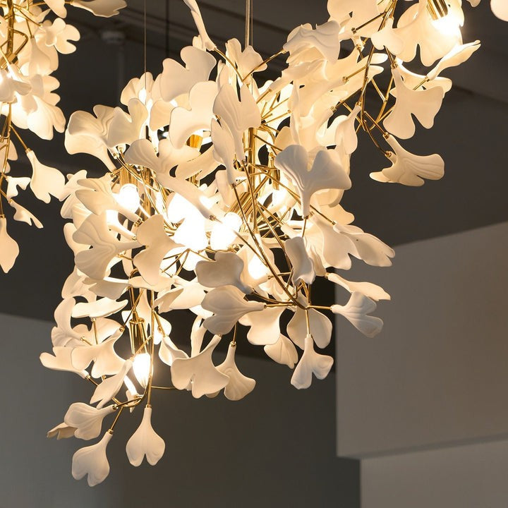Gingko Leaf Chandelier – Modern Pendant Lighting Fixture