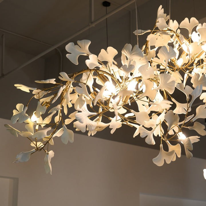 Gingko Leaf Chandelier – Modern Pendant Lighting Fixture