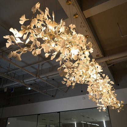 Gingko Leaf Chandelier – Modern Pendant Lighting Fixture