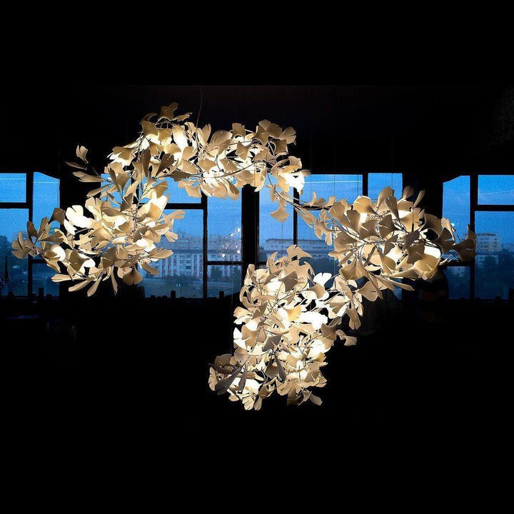 Gingko Leaf Chandelier – Modern Pendant Lighting Fixture