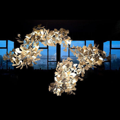 Gingko Leaf Chandelier – Modern Pendant Lighting Fixture