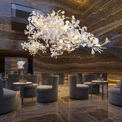 Gingko Leaf Chandelier – Modern Pendant Lighting Fixture