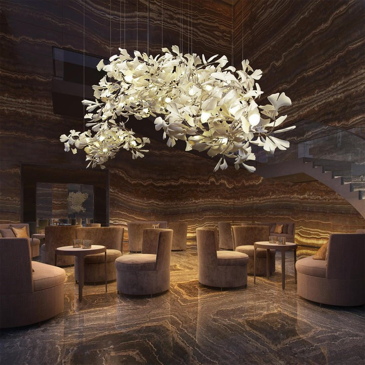 Gingko Leaf Chandelier – Modern Pendant Lighting Fixture