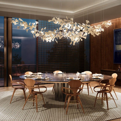 Gingko Leaf Chandelier – Modern Pendant Lighting Fixture