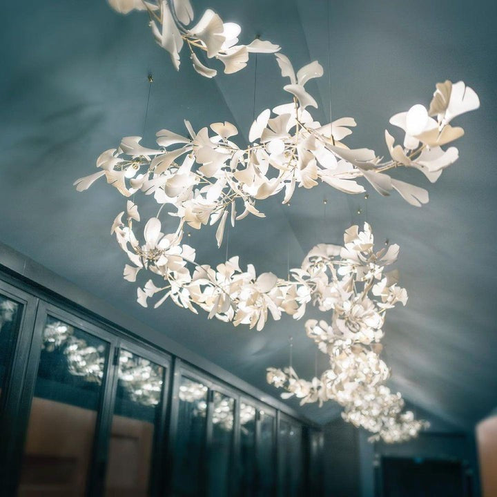 Gingko Leaf Chandelier – Modern Pendant Lighting Fixture