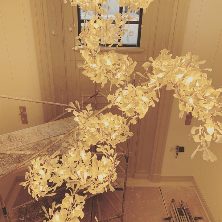 Gingko Leaf Chandelier – Modern Pendant Lighting Fixture