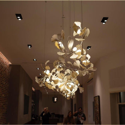 Gingko Leaf Chandelier – Modern Pendant Lighting Fixture