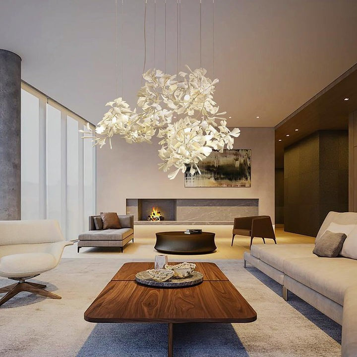 Gingko Leaf Chandelier – Modern Pendant Lighting Fixture