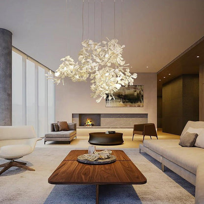 Gingko Leaf Chandelier – Modern Pendant Lighting Fixture